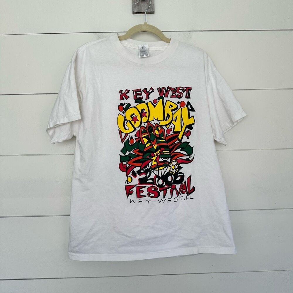 Key West Adult Large Vintage Made in USA Goombay Festival Tee